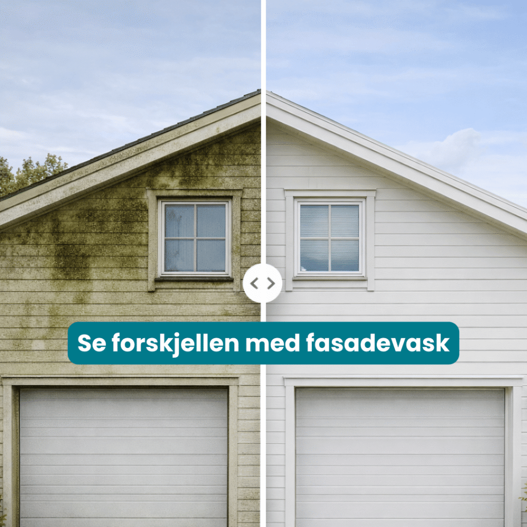 Se forskjellen med fasadevask